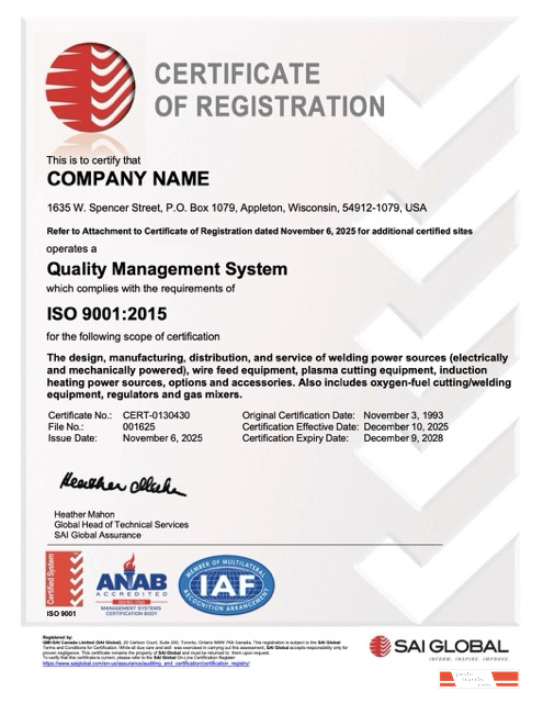 USA certificate of registration Word and PDF template, version 2